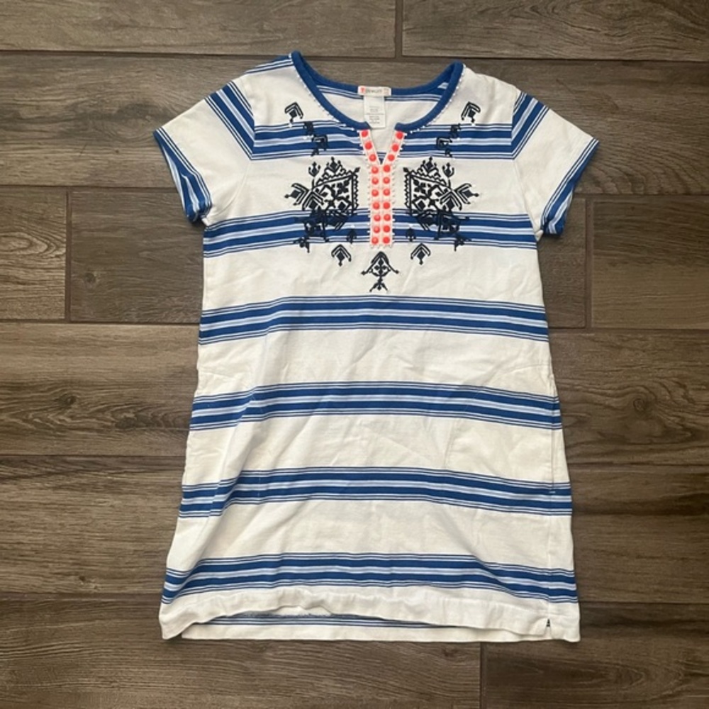 Crewcuts Embroidered Jewel 14 Tunic Top with Pockets